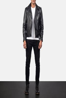 men's black premium lambskin leather jacket vintage inspired look fine 1