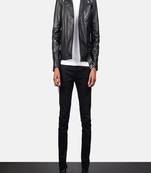 men's black premium lambskin leather jacket vintage inspired look fine