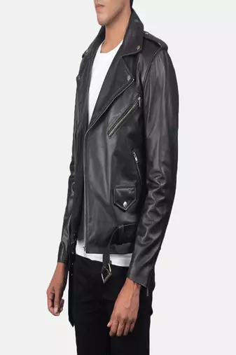 men's black premium lambskin leather jacket vintage inspired look fine