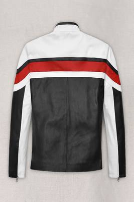 men's black lambskin cafe racer jacket band collar racer style select 2