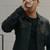 men's black lambskin leather jacket snap button front closure genuine