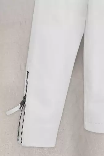 men's white lambskin cafe racer jacket asymmetrical zip closure