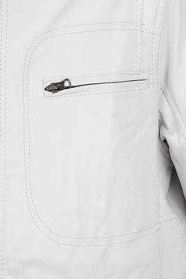 men's white lambskin leather jacket classic zip up style timeless 3