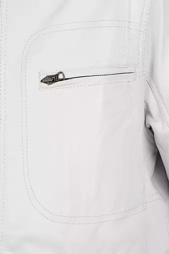 men's white lambskin leather jacket classic zip up style timeless
