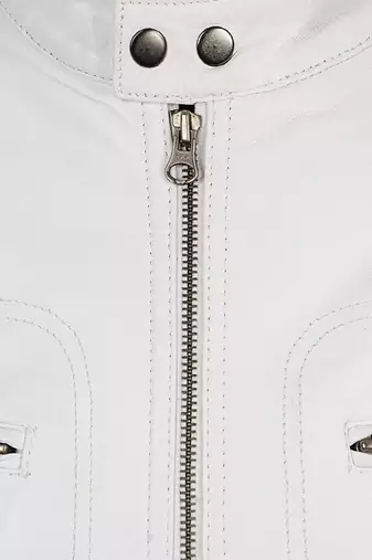 men's white lambskin leather jacket classic zip up style timeless