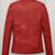 men's red lambskin cafe racer jacket band collar racer style premium
