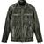 Mens william charcoal genuine lambskin leather biker jacket-zipper & rub-off finish style
