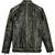 Mens william charcoal genuine lambskin leather biker jacket-zipper & rub-off finish style