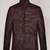 men's brown lambskin cafe racer jacket band collar racer style genuine