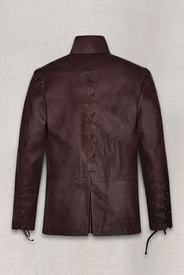 men's brown lambskin cafe racer jacket band collar racer style genuine 2
