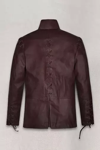 men's brown lambskin cafe racer jacket band collar racer style genuine