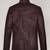 men's brown lambskin cafe racer jacket band collar racer style genuine