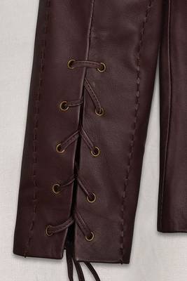 men's brown lambskin cafe racer jacket band collar racer style genuine 3