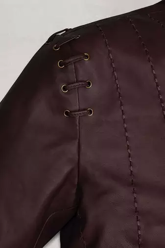 men's brown lambskin cafe racer jacket band collar racer style genuine