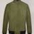 men's green lambskin cafe racer jacket band collar racer style