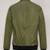 men's green lambskin cafe racer jacket band collar racer style