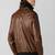 men's brown lambskin cafe racer jacket band collar racer style superior