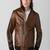 men's brown lambskin cafe racer jacket band collar racer style superior