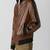men's brown lambskin cafe racer jacket band collar racer style superior