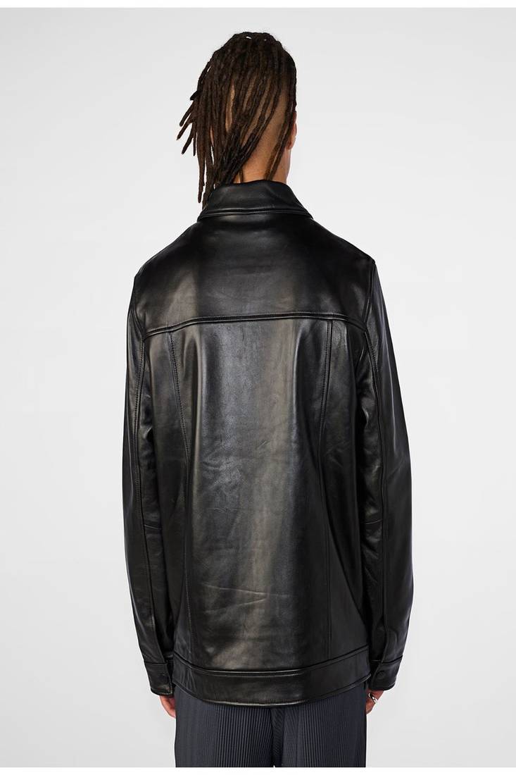 men's black lambskin leather jacket classic zip up style stylish classic