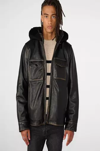 men's black lambskin leather jacket classic zip up style stylish versatile