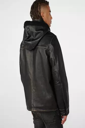 men's black lambskin leather jacket classic zip up style stylish versatile