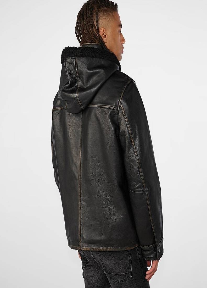 men's black lambskin leather jacket classic zip up style stylish versatile