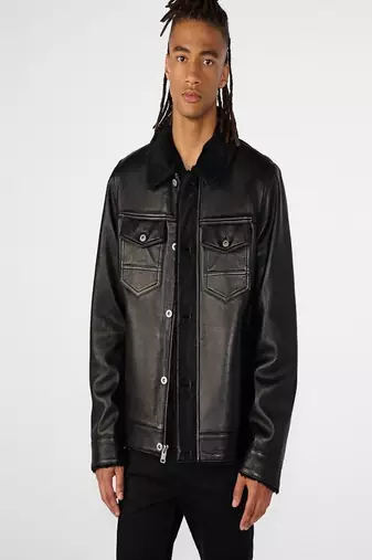 men's black lambskin leather jacket classic zip up style stylish timeless