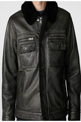 men's black lambskin leather jacket classic zip up style stylish luxury 2
