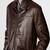 men's brown lambskin leather jacket classic zip up style premium genuine