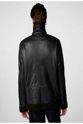 men's black premium lambskin leather jacket premium quilted design elegant 3