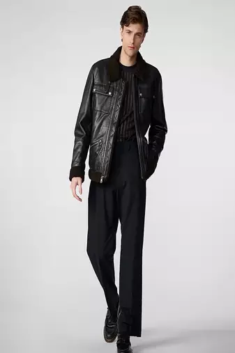 men's black premium lambskin leather jacket premium quilted design elegant