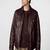 men's burgundy lambskin leather jacket snap button front closure