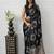 Black Color Mirror And Latkan Pallu Border Work Satin Silk Saree