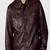 men's burgundy lambskin leather jacket snap button front closure