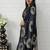 Black Color Mirror And Latkan Pallu Border Work Satin Silk Saree