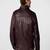 men's burgundy lambskin leather jacket snap button front closure
