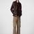 men's burgundy lambskin leather jacket snap button front closure