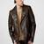 men's brown lambskin leather jacket classic zip up style premium superior