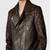 men's brown lambskin leather jacket classic zip up style premium superior