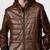 men's brown premium lambskin leather jacket premium quilted design