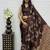 Brown Color Mirror And Latkan Pallu Border Work Satin Silk Saree
