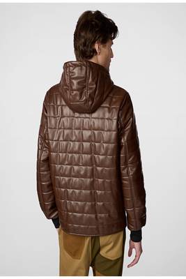 men's brown premium lambskin leather jacket premium quilted design 3