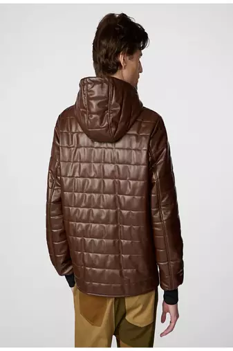 men's brown premium lambskin leather jacket premium quilted design