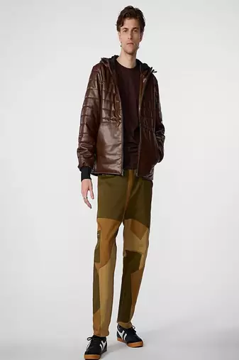 men's brown premium lambskin leather jacket premium quilted design