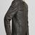 men's black premium lambskin leather jacket quilted shoulder detailing genuine