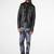 men's black premium lambskin leather jacket quilted shoulder detailing superior