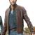 men's brown lambskin cafe racer jacket band collar racer style refined