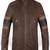 men's brown lambskin cafe racer jacket band collar racer style refined