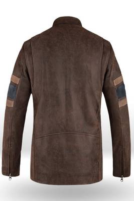 men's brown lambskin cafe racer jacket band collar racer style refined 3
